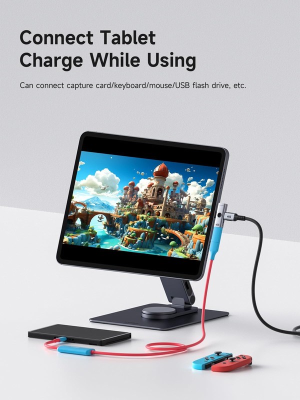 USBC Splitter with 100W Fast Charging and 10Gbps USB 3.2, 2 in 1 OTG Adapter ... gallery
