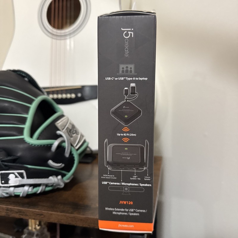 j5create Wireless Extender for USB Cameras / Microphones / Speakers - Black gallery