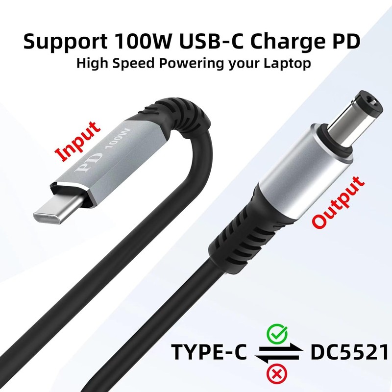 Sovunis USB C to DC Power Charging Cable 3.3FT Type C to DC Adapter gallery