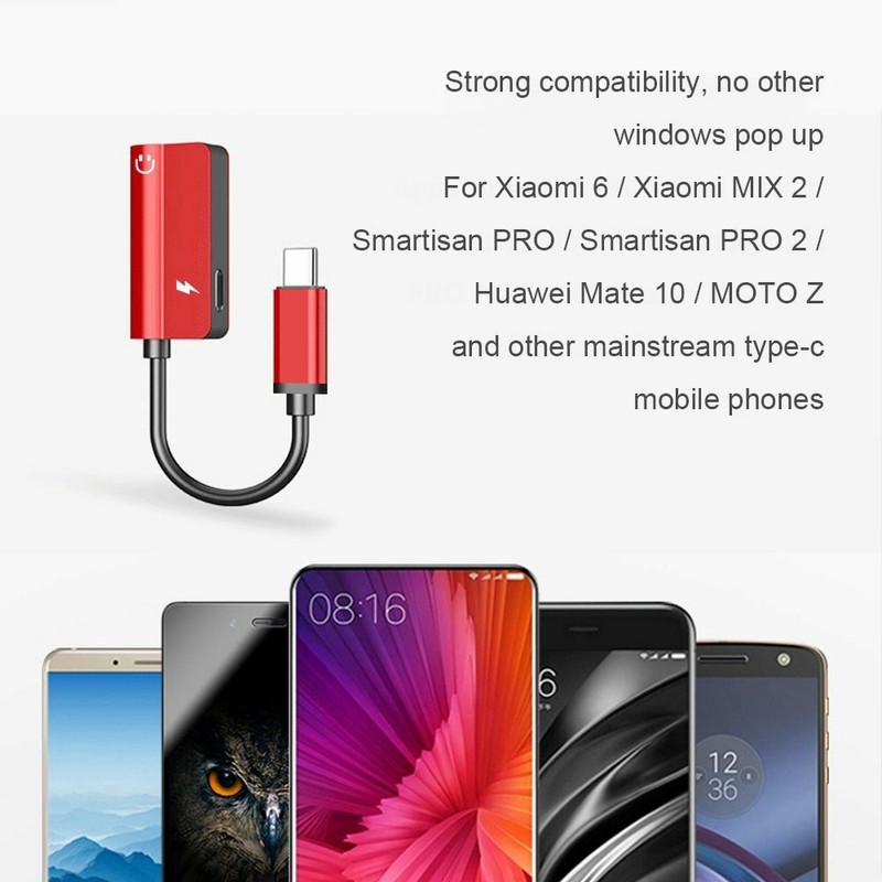 Type C Audio Adapter Jack 3.5 Cable Headphone Earphone Samsung Huawei LG Xiaomi gallery