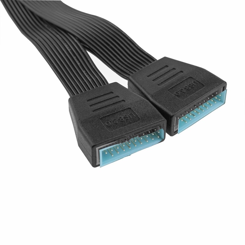 USB 3.0 Interface Extension Cable 19-pin to Dual 20-pin Adapter Splitter 1 PCS gallery