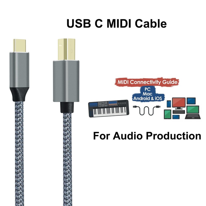 Usb B To Usb C Printer Cable To Computer Laptop 2.0 Type B Cord Replacement For gallery