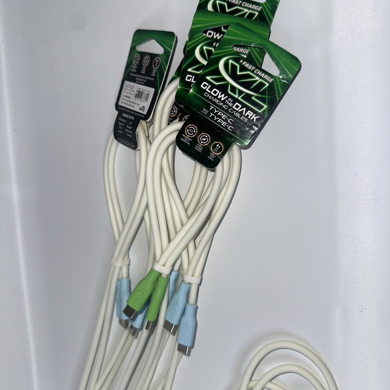 7 ft Cable Type-C To Type-C MFi Certified Glow in the Dark 18W USB-C Rapid gallery