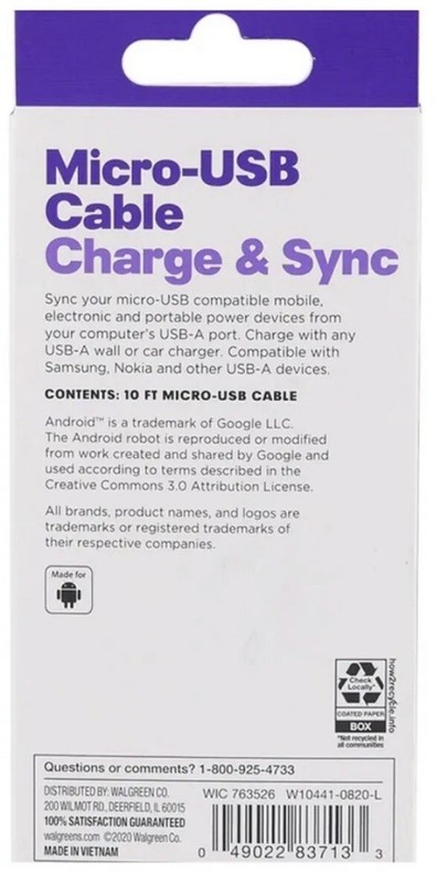 Infinitive Micro-USB Braided Charge & Sync Cable 10' Samsung Android & USB-A gallery