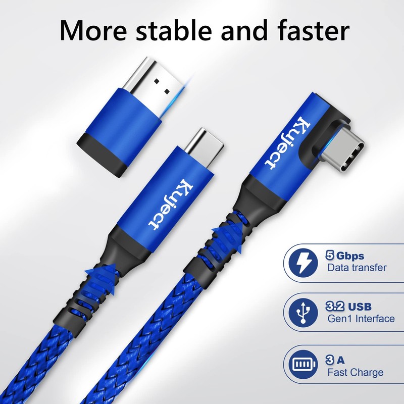 Link Cable 20FT Compatible for Quest 3S/3, Quest 2/Pro, Pico 4, Nylon Braided... gallery
