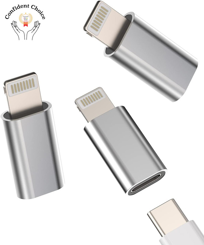 USB C Female to Lightning Male Adapter 3 Pack, Apple MFi Certified, Compatible ⚡