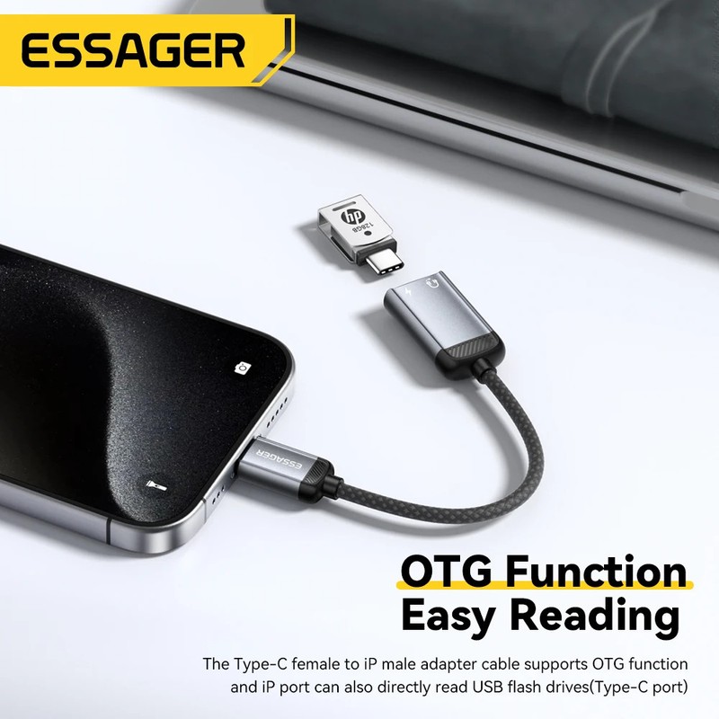 Type C Audio Adapter Cable Headphone Type-C Female to iP Male OTG Adapter gallery