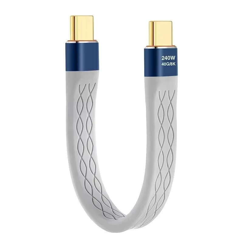 240W 40GB Short USB C to USB C Cable Fast Charging Type C Cord 40Gbps Data Trans