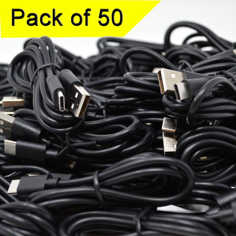 [LOT of 50] FAST CHARGING USB Type-C Connector Data Sync Charger Charging Cable