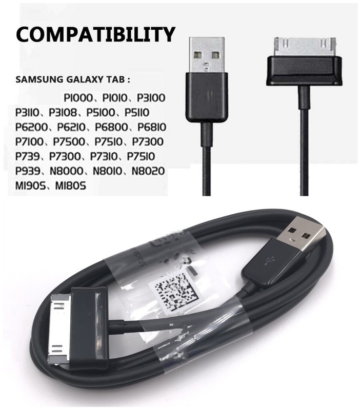 USB Charger Cable for OEM Samsung Galaxy Tab 2 Tablet 7″ 8.9″ 10.1 GT-P5110