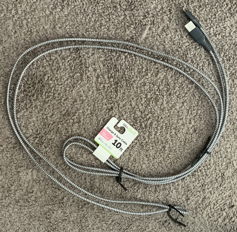 Cell Candy – USB-A To Lighting Fast Charge Sync Cable – Silver – 10 Feet