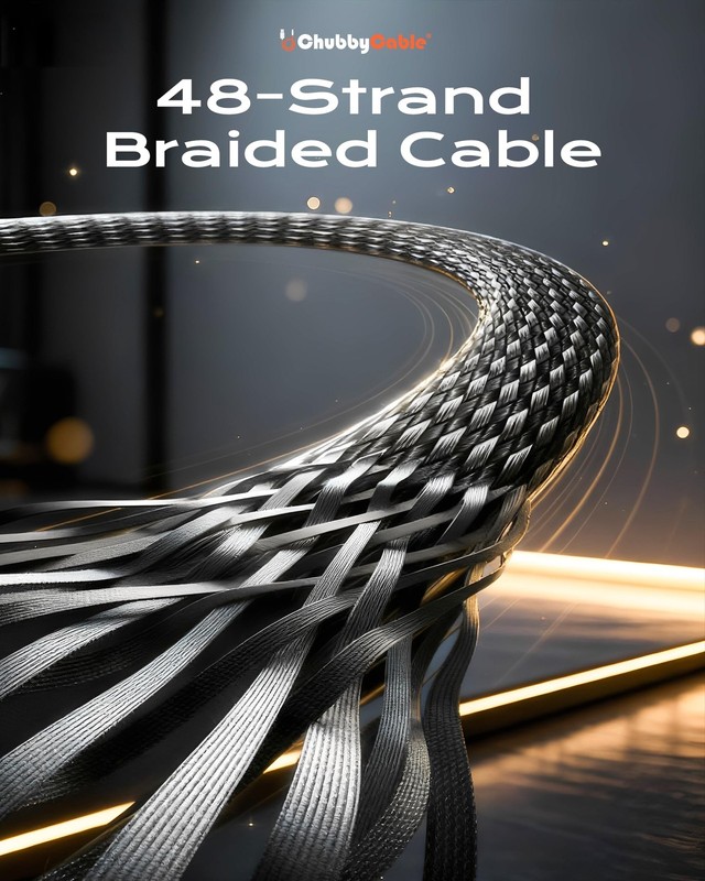 StandLite 240W Braided Fast Charge Cable with Built-in Phone Stand T-Shaped F... gallery