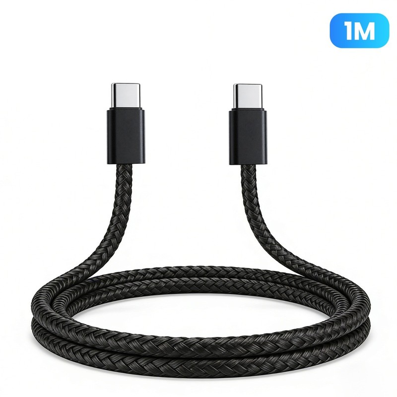100W USB-C to USB-C Cable Fast Charger lot PD Nylon Cord For iPhone 16 Samsung