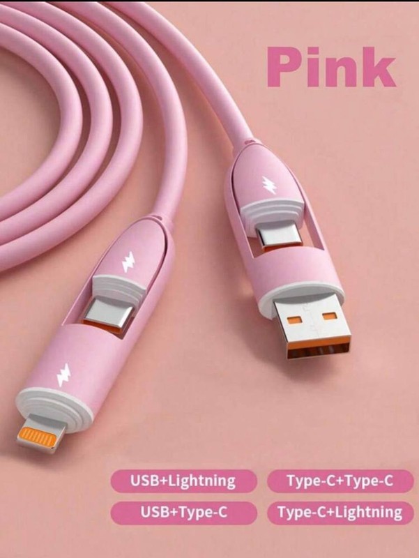 4in1 66W/100W(MAX) 27W Fast Charging Cable Iphone Charger Cable Silicone Charger gallery