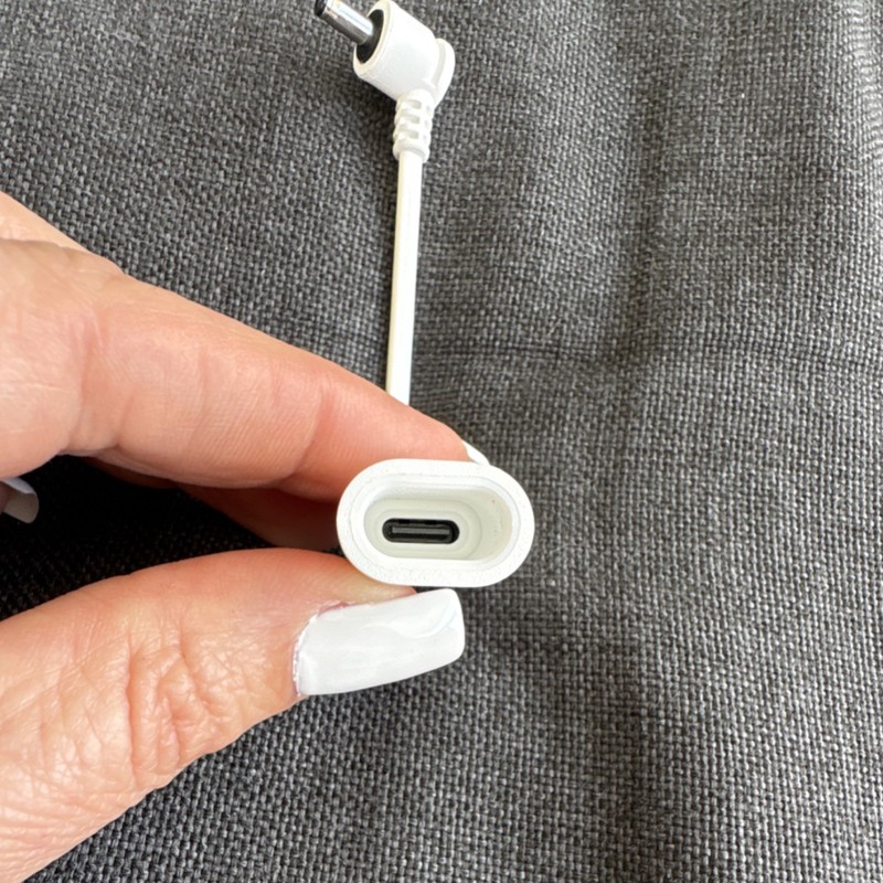 White USB-C Adapter Cable, Short, Universal, Glossy Plastic, 1 Port gallery