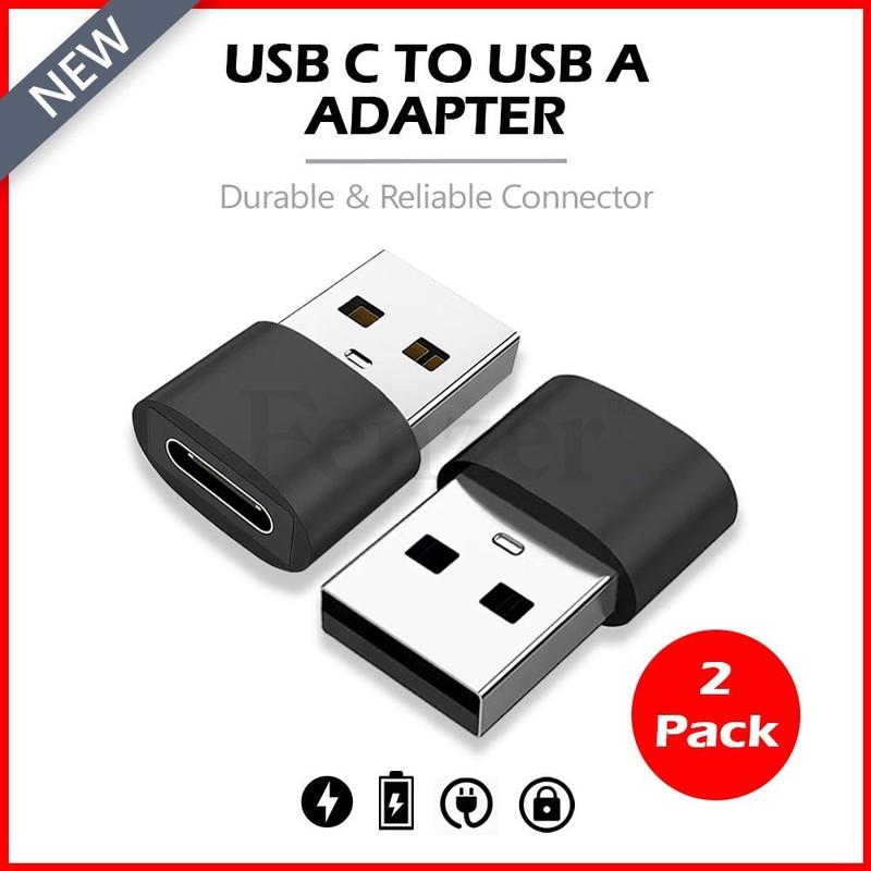 2-Pack USB C 3.1 Type C Female to USB 3.0 Type A Male Port Converter Adapter NEW