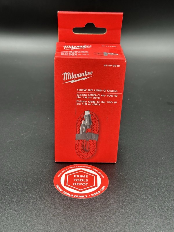 Milwaukee 100W 6 Ft USB-C Cable 48-59-2848 Fast Charging Heavy Duty Braided Cabl gallery