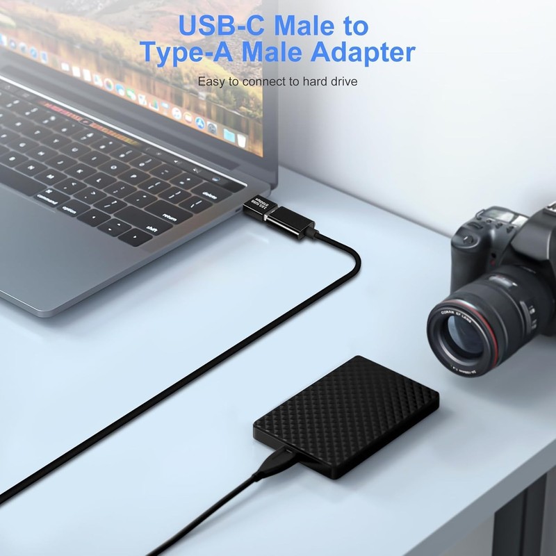 USB 3.0/3.1 Male to USB-C Male Adapter (2 Pack), OTG 3.0/3.1 USB A to Type-C Ada gallery