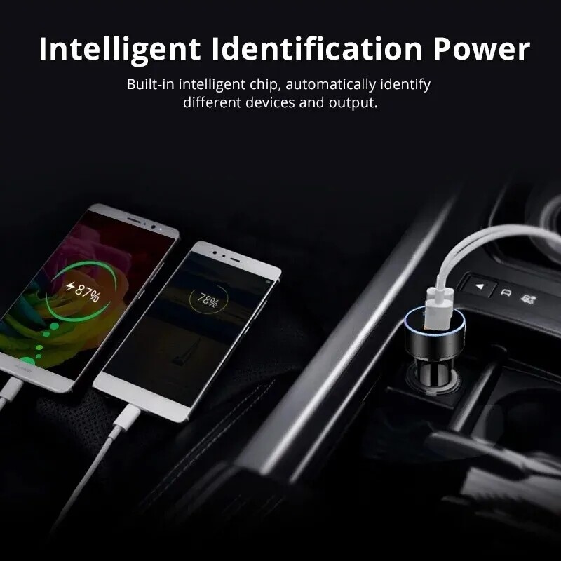 3Pack Dual USB Car Quick Charger Cigarette Lighter Adapter LED Volt-display gallery