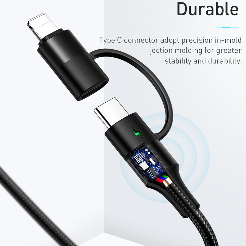60W USB-C 2in1 Cable Charger Cord for iPhone 17 16 15 14 13 Samsung S25 S26 S24+ gallery