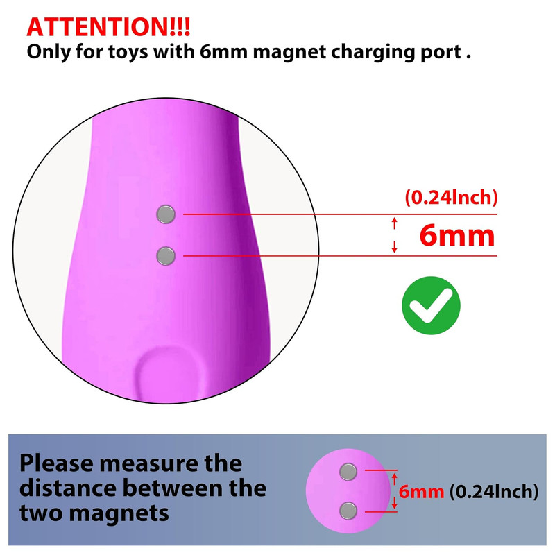 6Mm Magnetic USB Cable DC Charger with 2 Pins Replacement Charging Cord for Rech gallery