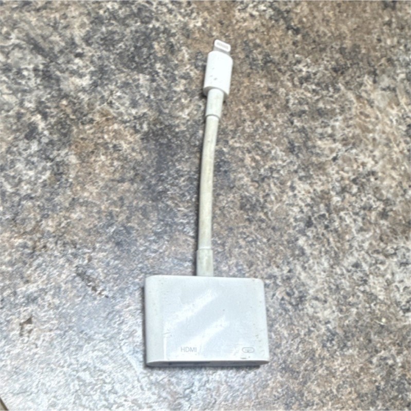 Apple Lightning to HDMI & Lightning Adapter White, Dual Port for iPhone iPad