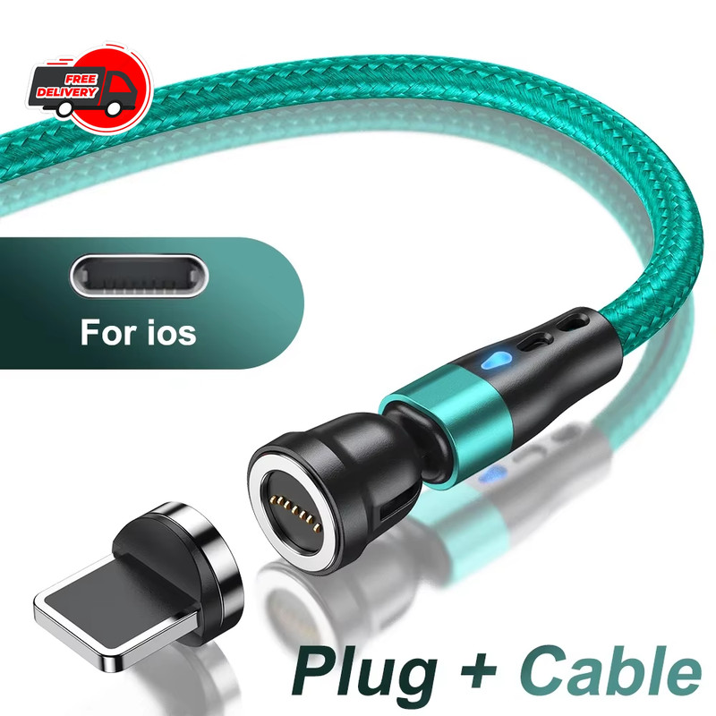 5A Magnetic 540 Rotate Fast Charging USB Type C Cable for iPhone Samsung Xiaomi gallery