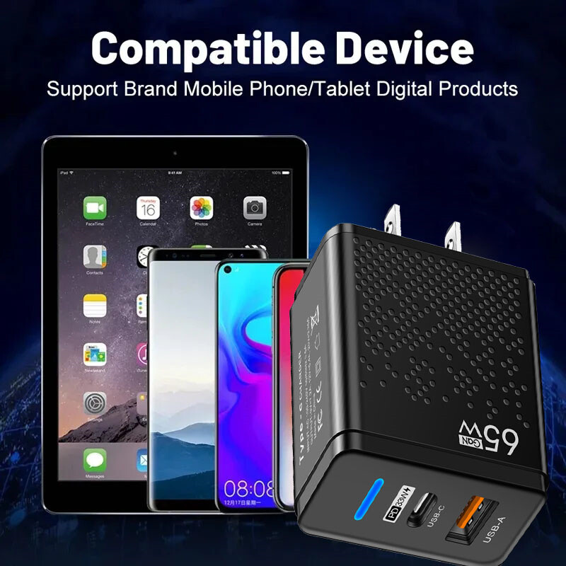 65W Super Fast Charging USB Type C Wall Charger For iPhone 17e Pro Max 16 15 14 gallery
