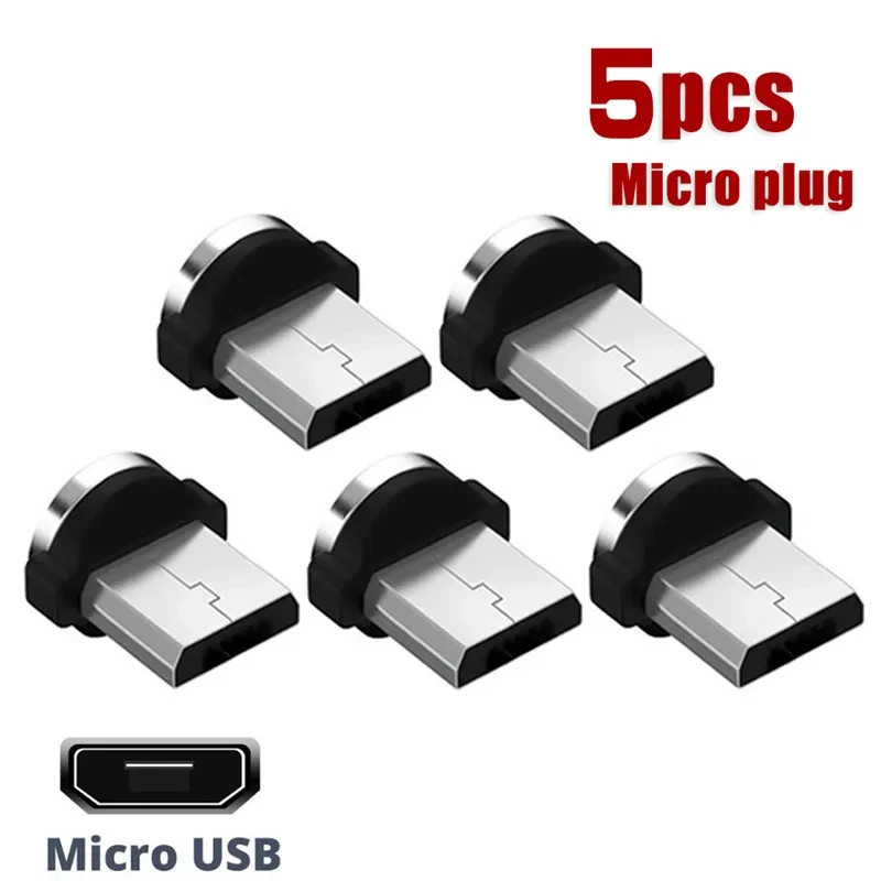 5 Pcs Micro USB Type C Magnetic Plugs for Mobile Phone Replacement Parts Durable gallery