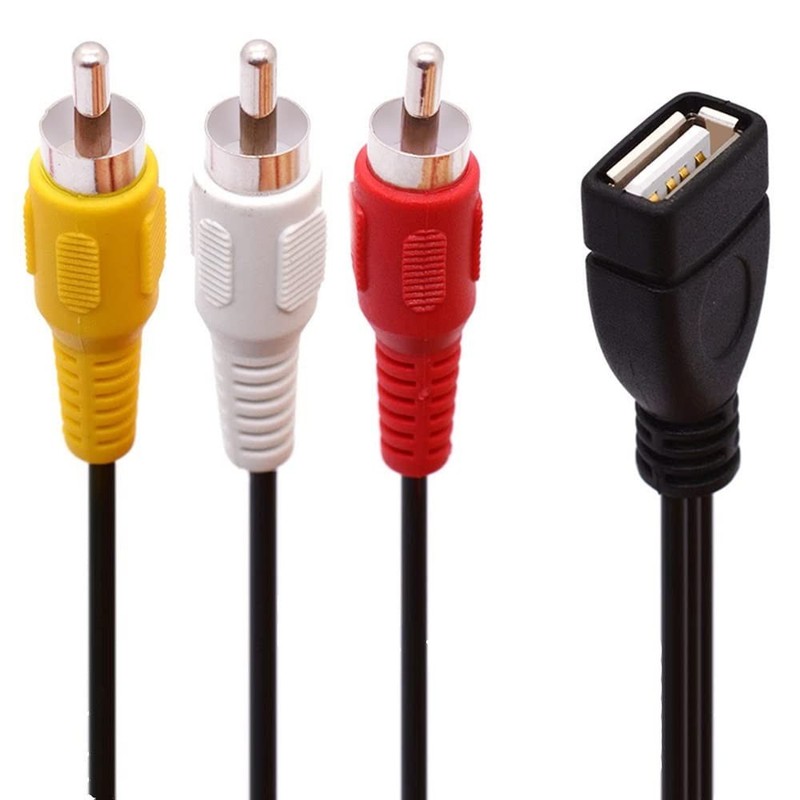 USB to 3 RCA Cable 8 Inch USB 2.0 A Female to 3RCA Male AV Capture Card gallery