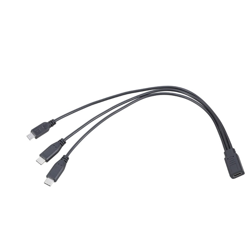 30cm Charging Adapter Cable Charging Cord USB C to 2 Type-C & 5Pin USB Cable gallery