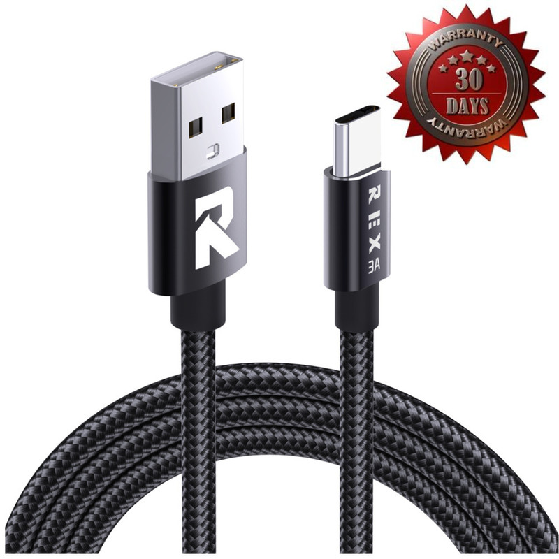 USB A to USB-C Cable 3A Samsung Fast Charger Braided Long Type C Lead 1M 2M 3M