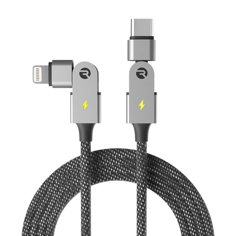Raycon® Magic Spin Pro 100-Watt Apple® to USB-C® Charge and Sync Cable, 6.6ft
