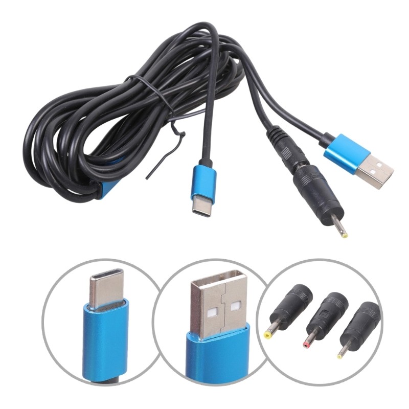 Multiple Purpose 5V Chargers Cord With Type C And 5.5mm Connectors 3 Converters gallery