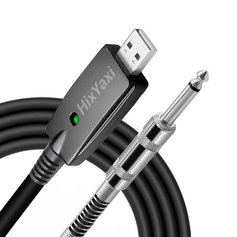 USB Guitar Cable 10FT 6.35mm Instrument Cable for Guitar, Bass, PC Recording gallery