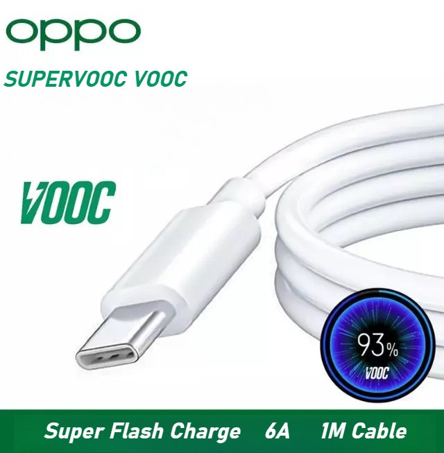 Original Oppo 6A USB-C Fast Charging Cable for 120W/100W/80W/67W/45W/33W White