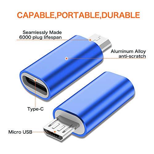 Paquete de 4 adaptadores convertidores USB C a Micro USB gallery
