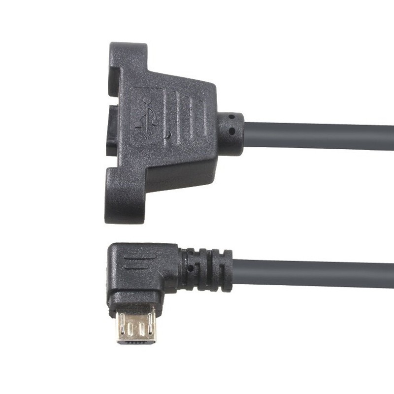 Micro USB Extension Cable With Panel Mount Female to Male Charger Lead 30cm 50cm gallery