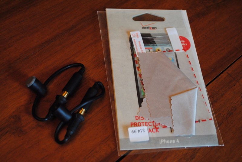 2 new Authentic LIFEPROOF Headphone Adapter for iPhone 4 & 1 screen protector