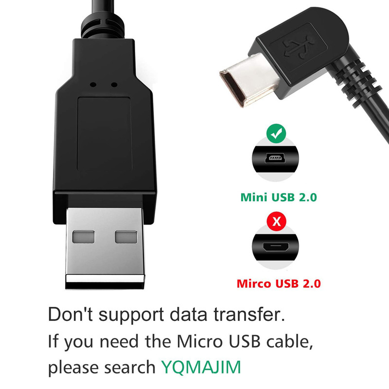 Charging Power Cable for Dash Cam, (11.5 Ft) USB 2.0 to Mini USB Car gallery