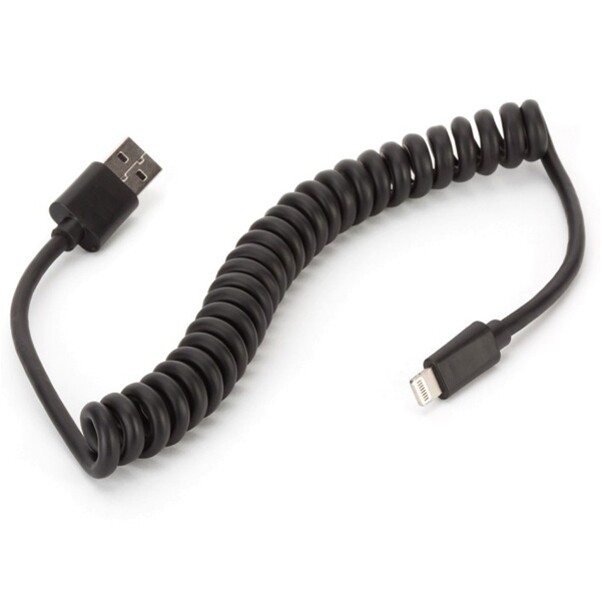 For iPhone 11 12 13 14 SE XR XS Coiled USB Cable Charger Cord Power Sync Wire gallery