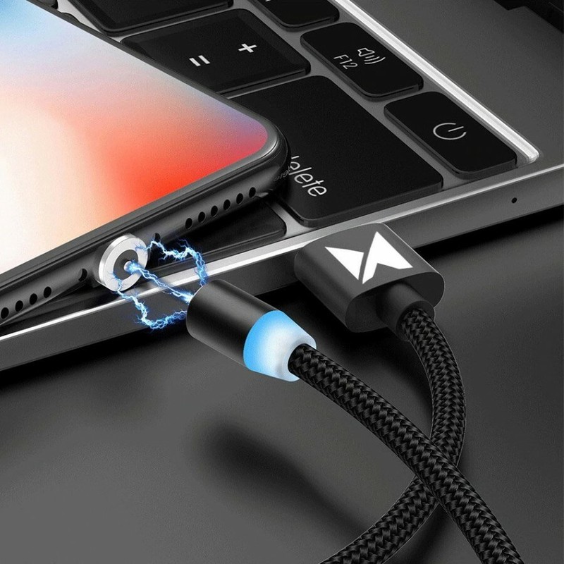 MAGNETIC SMARTPHONE 3 IN 1 TYPE C CELL PHONE CHARGING CABLE IPHONE MICRO USB gallery