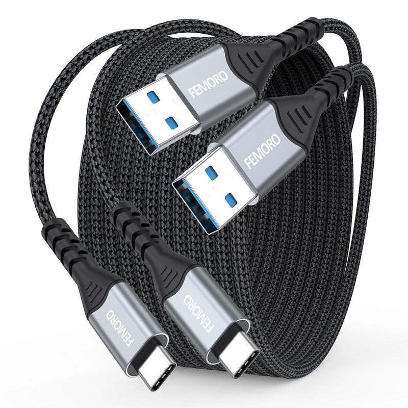 USB C Cable 15 ft 2-Pack, 18W Fast Charging 480Mbps Data Transfer Extra Long …