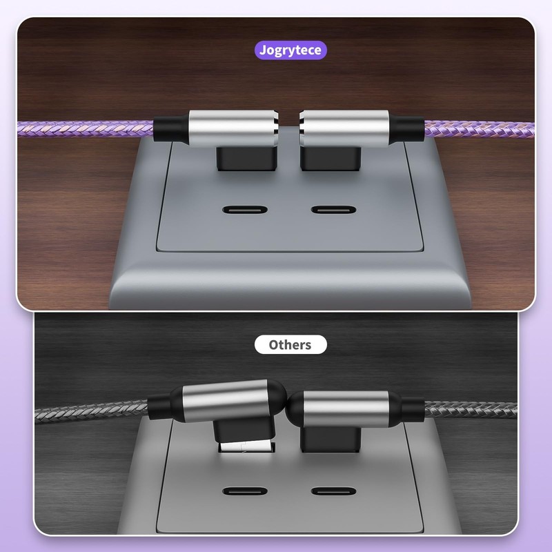 Gamer-Friendly & Travel Essentials 90 Degree Multi 2Pack5FT, Royal Purple gallery
