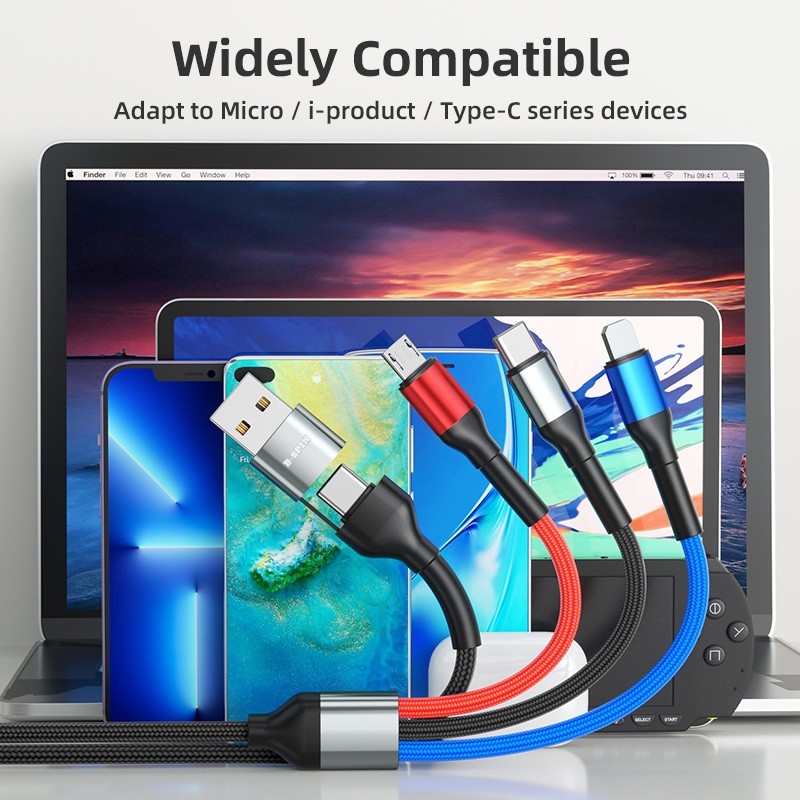 6 in 1 Multi USB fast Charger Charging Cable For iPhone USB TYPE C Android Micro gallery