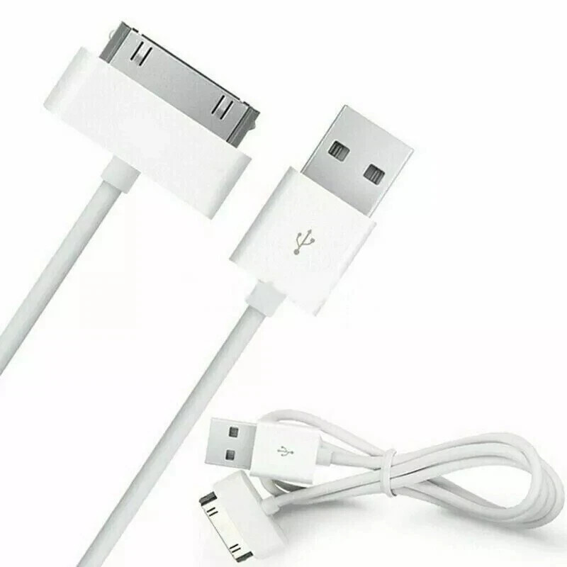 2PCS 30-Pin to USB Data Sync Charger Cable for iPhone 4S iPad iPod Classic Video