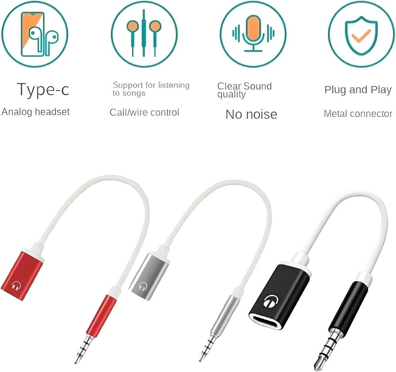 Sleek 3.5mm Male to USB-C Adapter - Connect Headphones with Ease and Flexibility gallery
