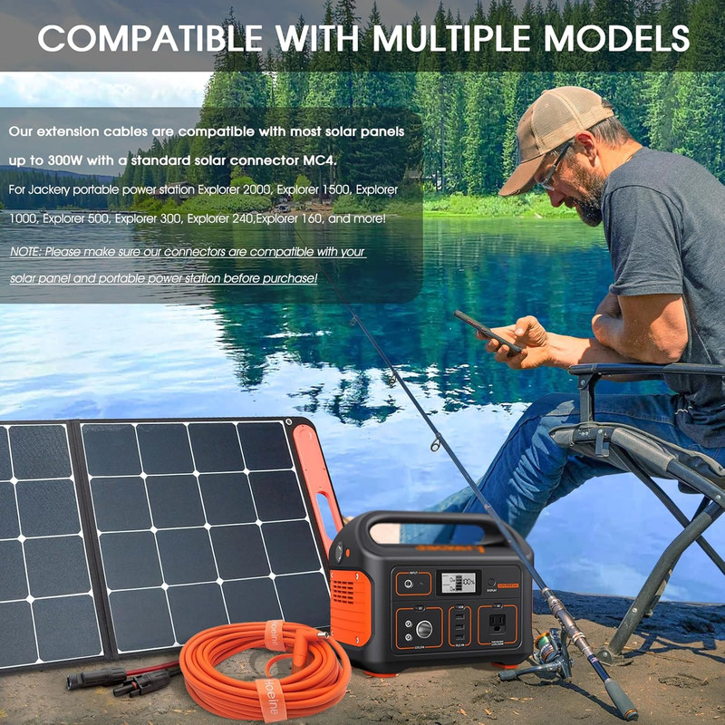 10FT MC4 to 8Mm Adapter Cable for Jackery | Universal Solar Panel Connector and gallery