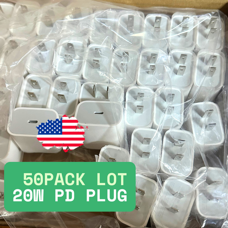 50x Lot 20W USB C Type C Power Adapter Fast Charger Block For iPhone 17 15 14 12