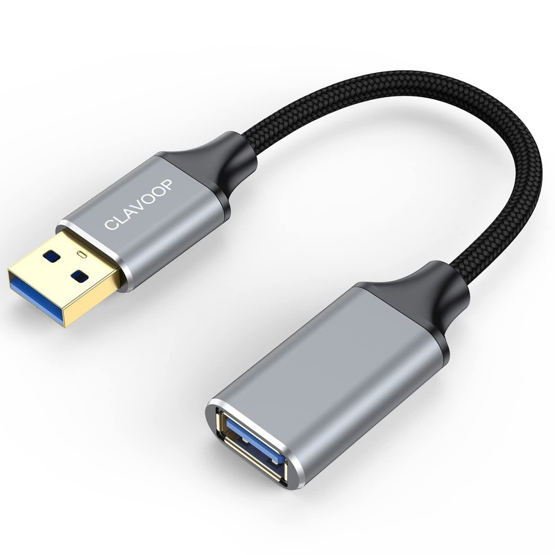 Short USB Extension Cable 6 inch, USB A 3.0 Extender Male to Female Cord Brai... gallery
